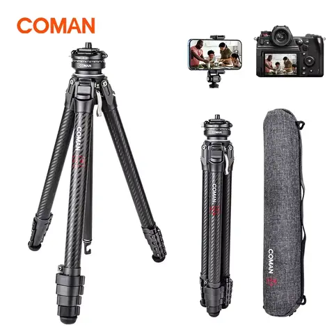 COMAN Zero Series F38 Y X V Light G W Travel Tripod Lightweight Full Carbon Fiber Outdoor Tripod For Dslr Camera Tripods Monopod