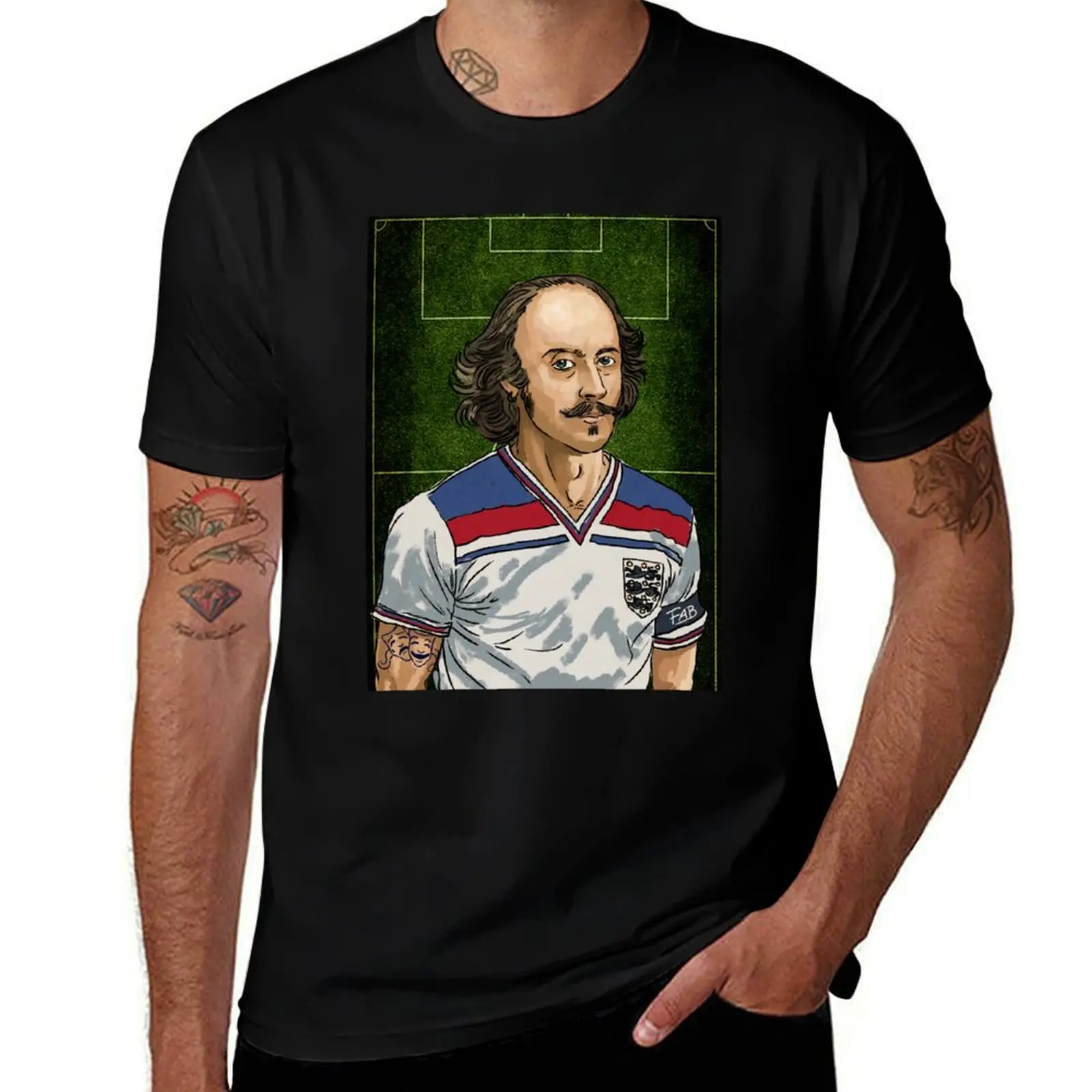 Will the bard Shakespeare. Poet of Midfield, England T-Shirt Art Pattern Printed Casual Top T-Shirt