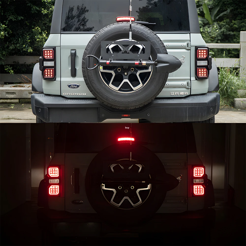 

Car Lights For Ford Bronco 2021-2025 LED Auto Rear Back Lamps Assembly Upgrade Startup Effect Flashing Signal Light Accessories