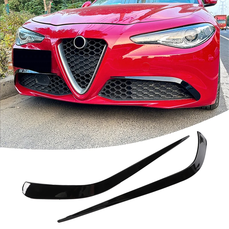 

Car Front Grille Bumper Side Air Intake Air Vent Decoration Cover Trim for Alfa Romeo Giulia 2017-2020 Exterior Accessories