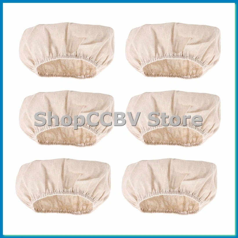 

6 Pcs Oval Shape Bread Proofing Basket Cover Natural Rattan Baking Dough Sourdough Proofing Basket Cloth Liner-A50M