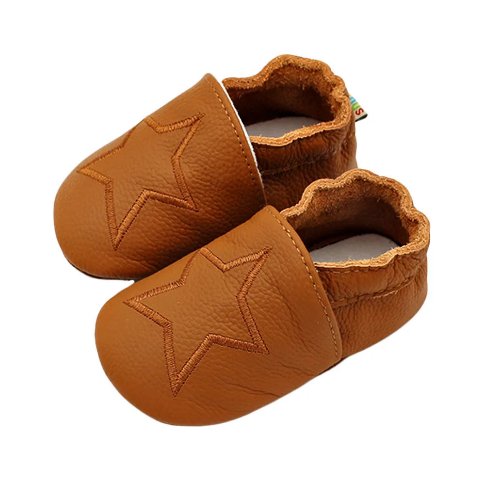 Baby Cowhide Leather Casual Crib Shoes For First Steps For Toddlers Girl Boys Newborn Infant Educational Walkers kids Sneakers