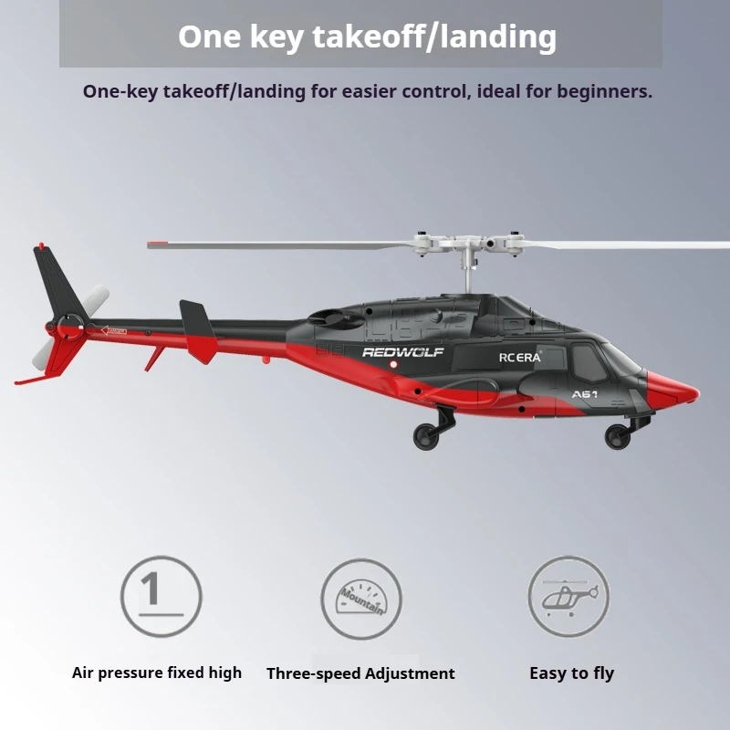 جديد 1/52 RC هليكوبتر RC ERA A61 محاكاة التحكم عن بعد هليكوبتر 4CH 6-محور الدوران طائرة مزودة بجهاز للتحكم عن بُعد اللعب عيد الميلاد هالوين هدية #5