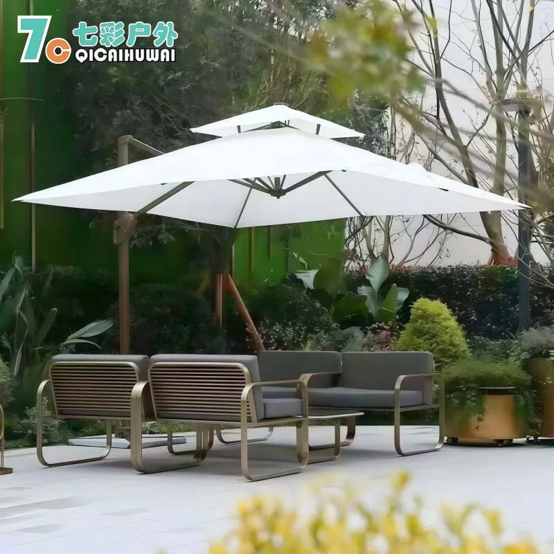 

Outdoor stainless steel sofa combination villa courtyard garden leisure furniture sales department open-air balcony outdoor