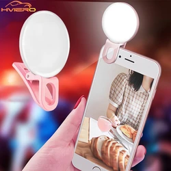 Mini Clip Mobile Phone Fill Night Light Warm White Flashlight Night Reading Light Three-block Camera Lens Selfie Artifact Beauty