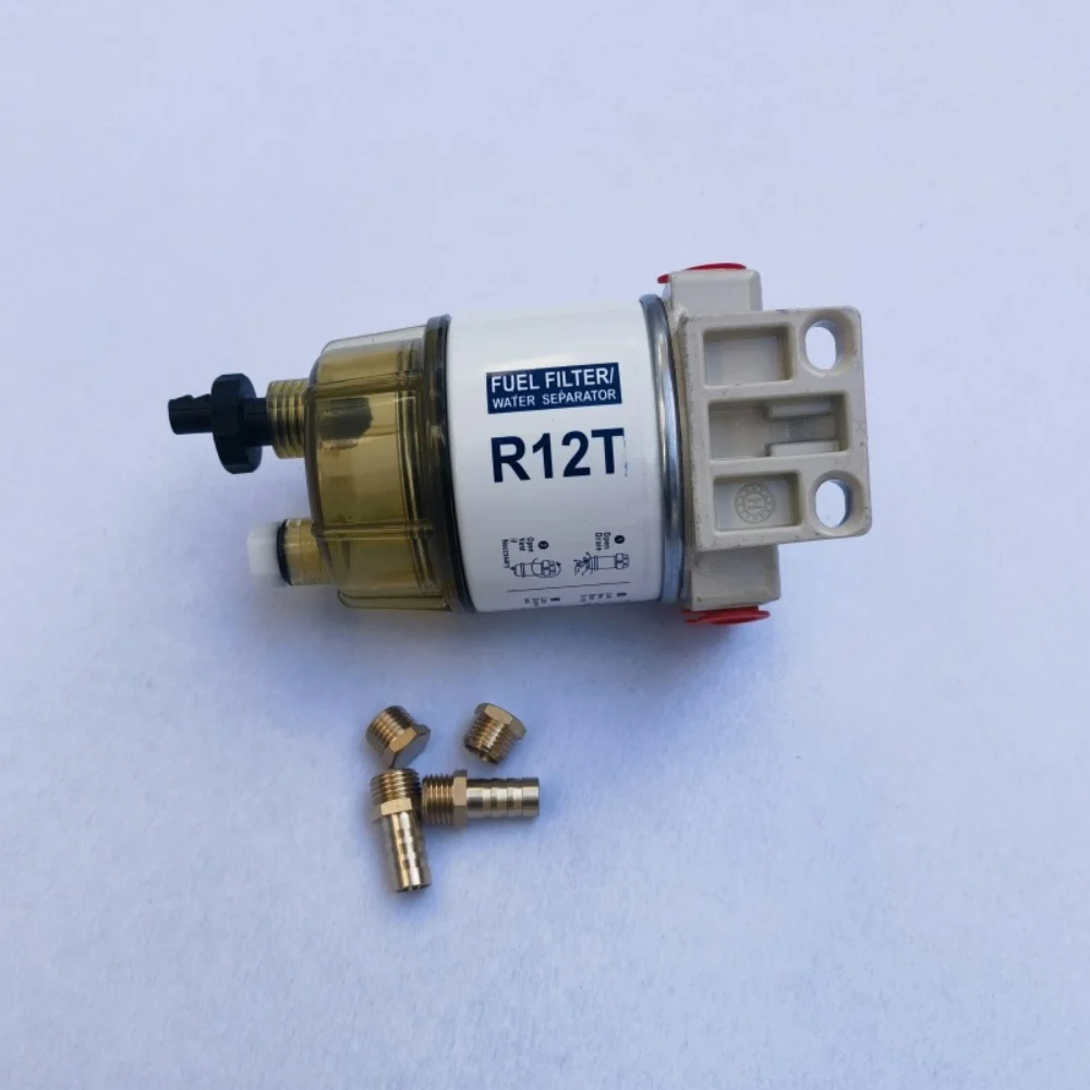 R12T Fuel Filter Water Separator R12T Filter Replaces S3240 120AT 2P502489 R12P R12S Fuel Filter For Small Marine Yacht Engine