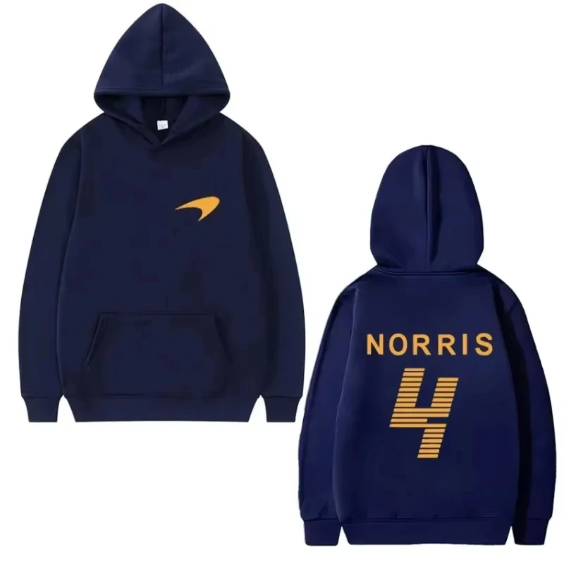 Bestseller Lando Norris Rennfahrer Doppelseitig Bedruckter Hoodie Herren Damen Übergroßer Fleece-Pullover Unisex Streetwear – Detail 12