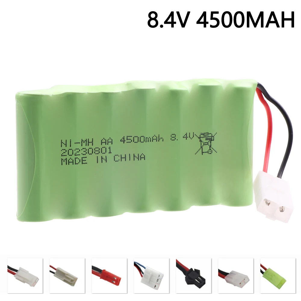 8.4V 4500mah high capacity NI-MH AA Rechargeable Battery Pack for RC toys Car Tanks Trains Robot Boat Gun tools parts AA battery