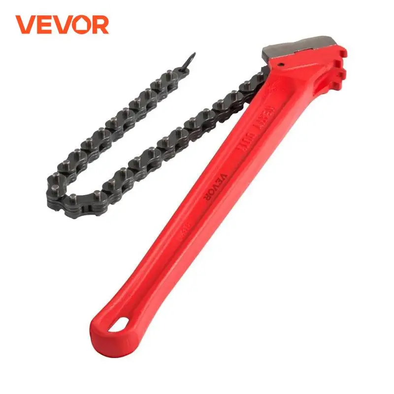 VEVOR 36in heavy duty Oil Filter Wrench with Double Jaw 30in Rustproof Chain 7.5in Capacity for Install Repair Maintenance Pipe