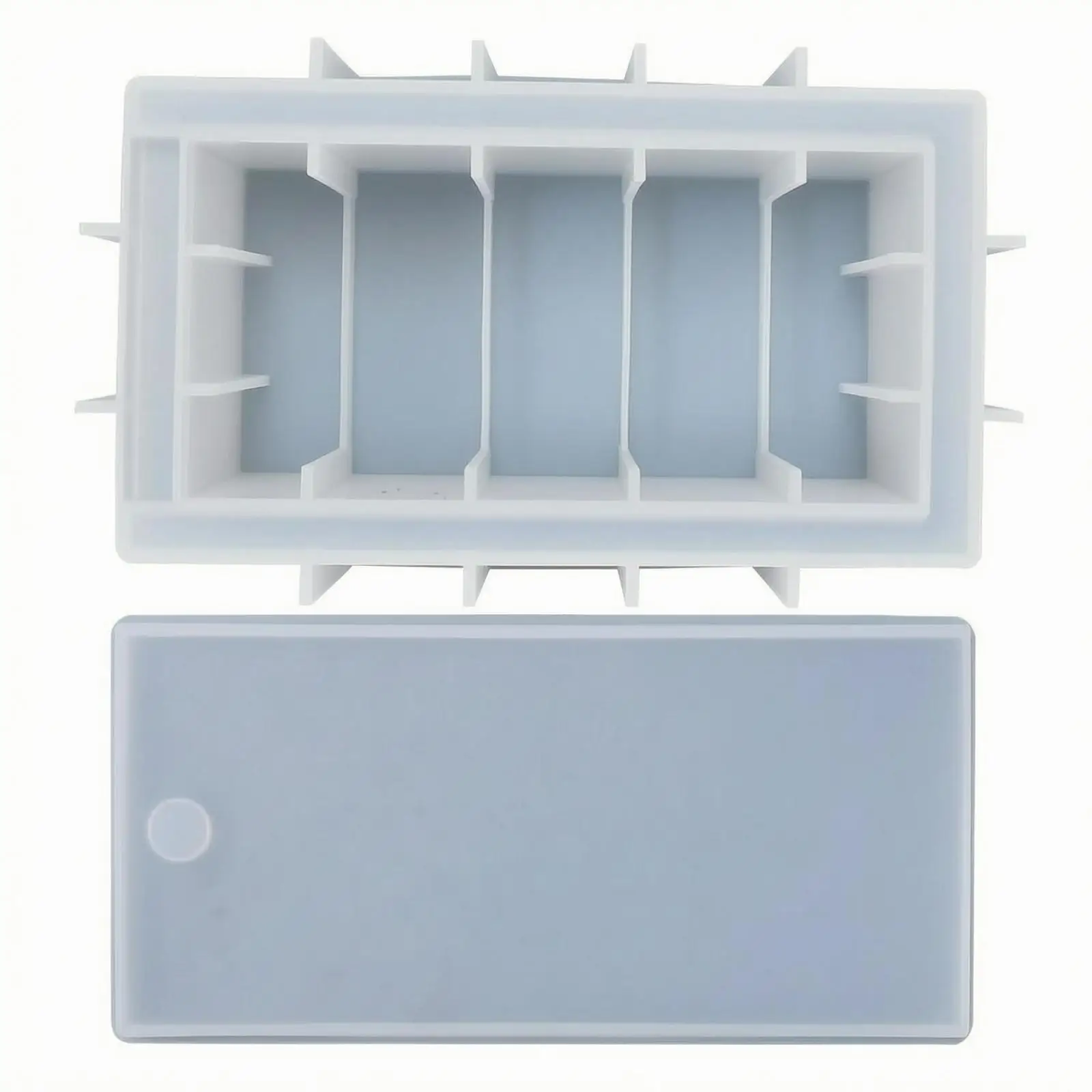 Box Cast with Lid Knob Feature Rectangle Storage Box Cast Silicone