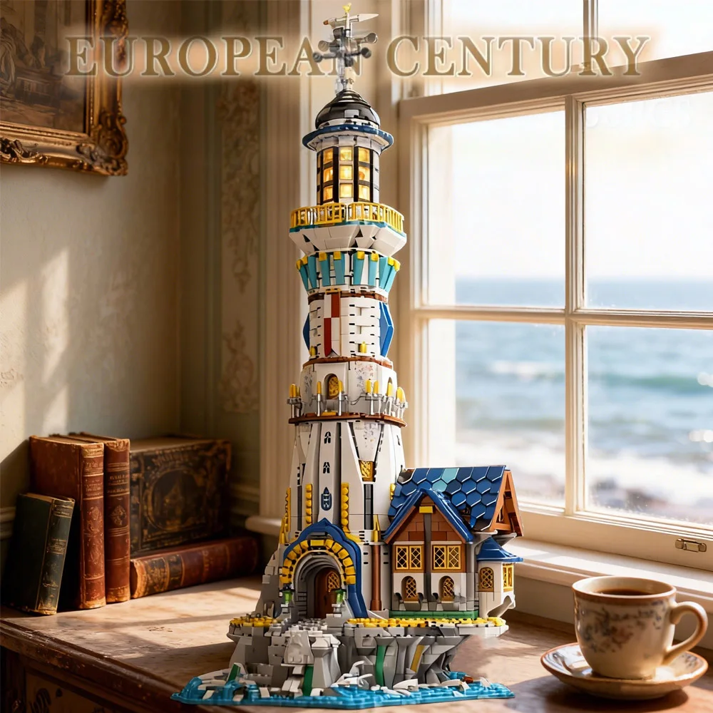 

Конструктор MOC «Европейский маяк»: модульный набор для сборки, серия «Городская улица», развивающая игрушка-головоломка, подарок для мальчика