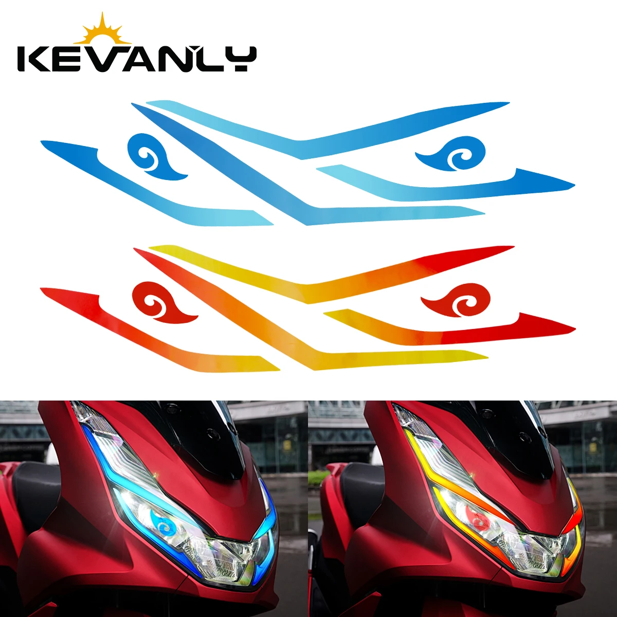 

Motorcycle Headlight Stickers For Honda PCX160 Model Self-adhesive Eyes Stickers Motorbike Headlight Decoration Accessories