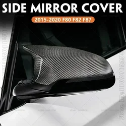 for 2015-2020 F80 F82 F87 BMW M2 M3 M4 A Pairs Side Mirror Cover Caps Carbon Fiber or Gloss Black 51168059547 51168059548