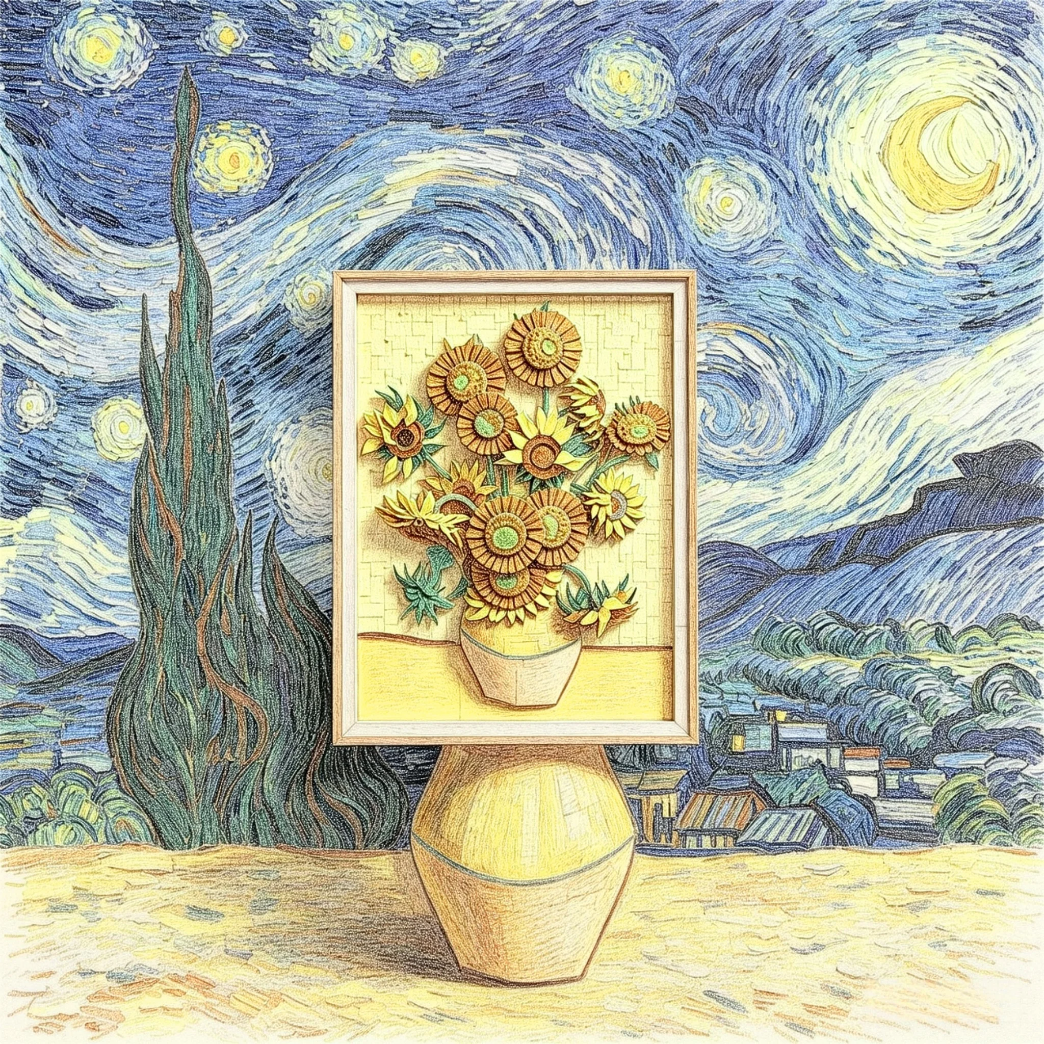 

2026 new arrival sunflower home decoration assembly model set men and women party toys adult holiday gifts