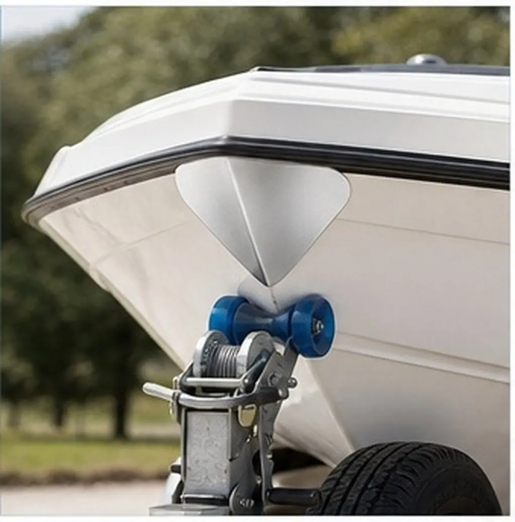 1Set Stainless Steel Boat Bow Protector Notched Keel Guard Adhesive Corrosion Resistant for Kayak Fiberglass Trailer