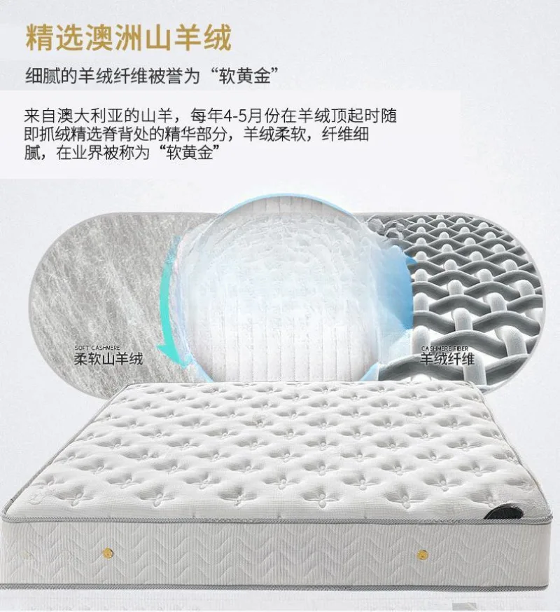 Binnenveringsmatras latex kokospalm 20cm verdikt e****mical dubbel zacht en hard