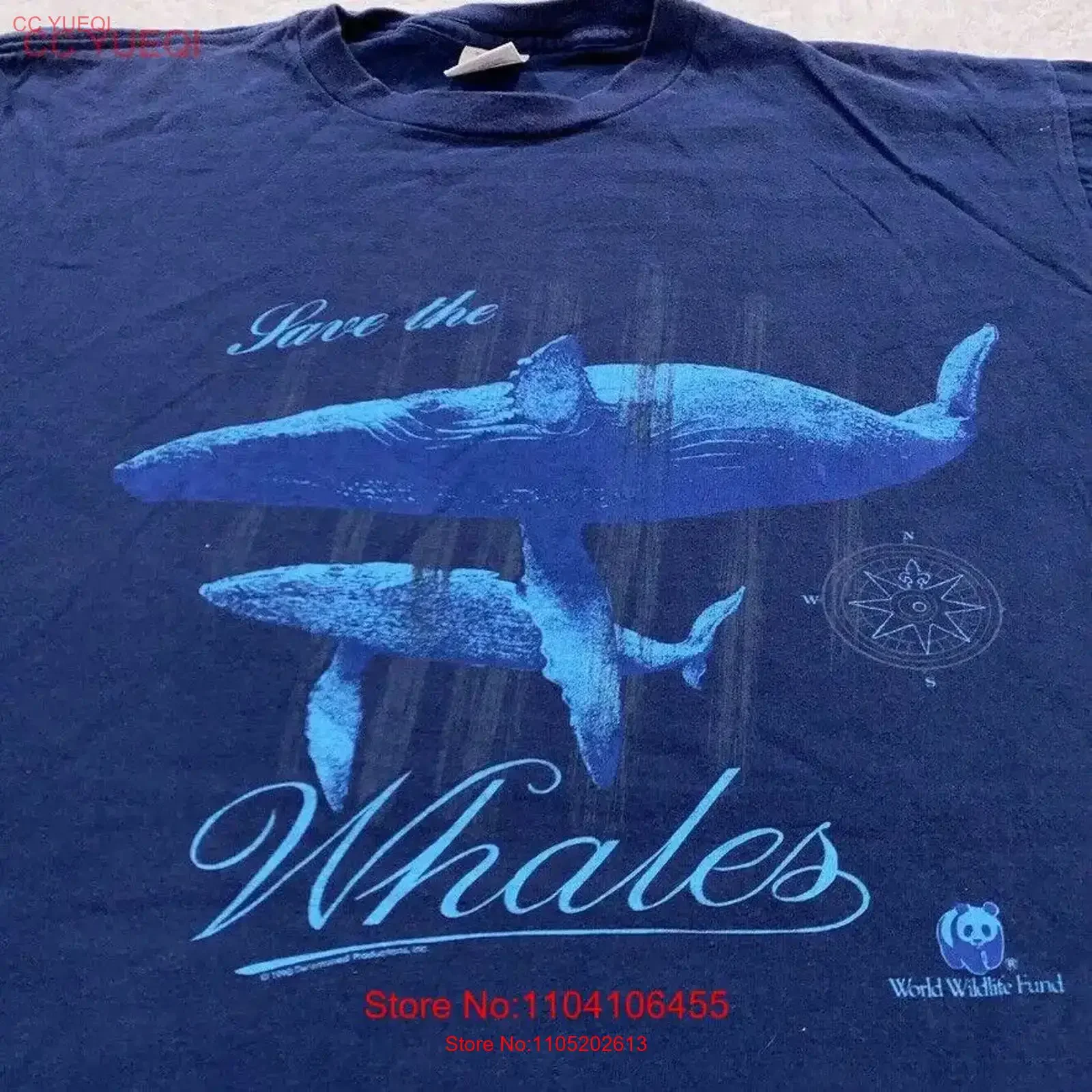 Винтажная футболка 90-х SAVE THE WHALES WORLD WILDLIFE FUND, большая, wwf, природа, животное, винтажная, универсальная, дышащая, повседневная Винтажная футболка 90-х SAVE THE WHALES WORLD WILDLIFE FUND, большая, wwf, природа, животное, винтажная, универсальная, дышащая, повседневная