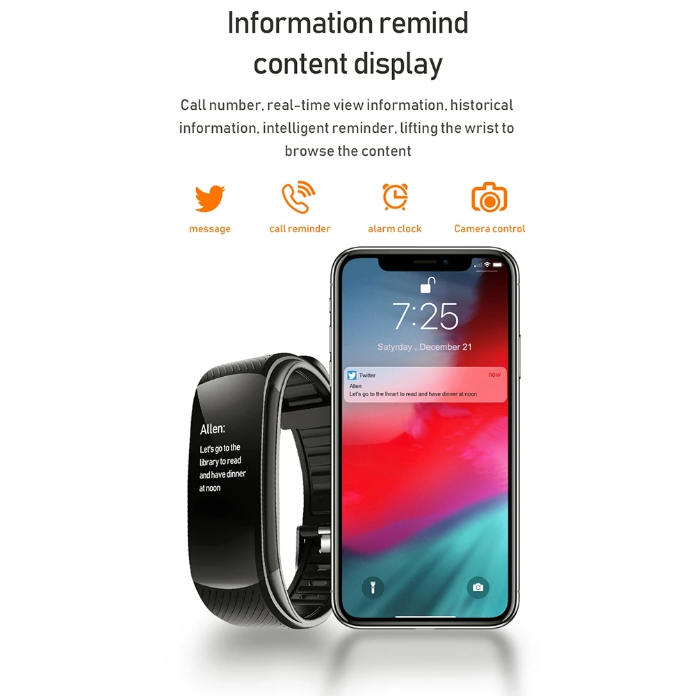 

Fitness Bracelet Blood Pressure Measurement Pedometer Smart Band Heart Rate Monitor Waterproof Health Tracker Watch A DY