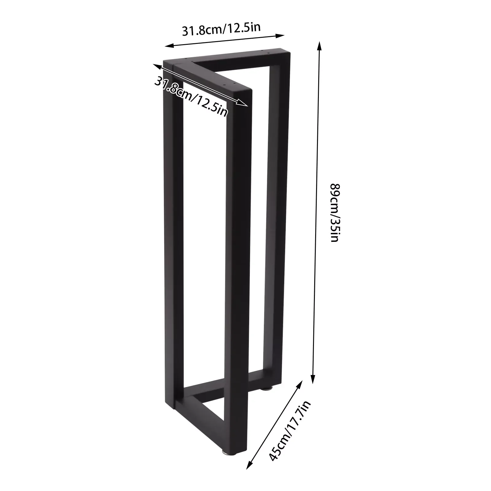コーヒーテーブル、ベンチ、35インチ、2個用の工業用金属V字型フレームレッグ