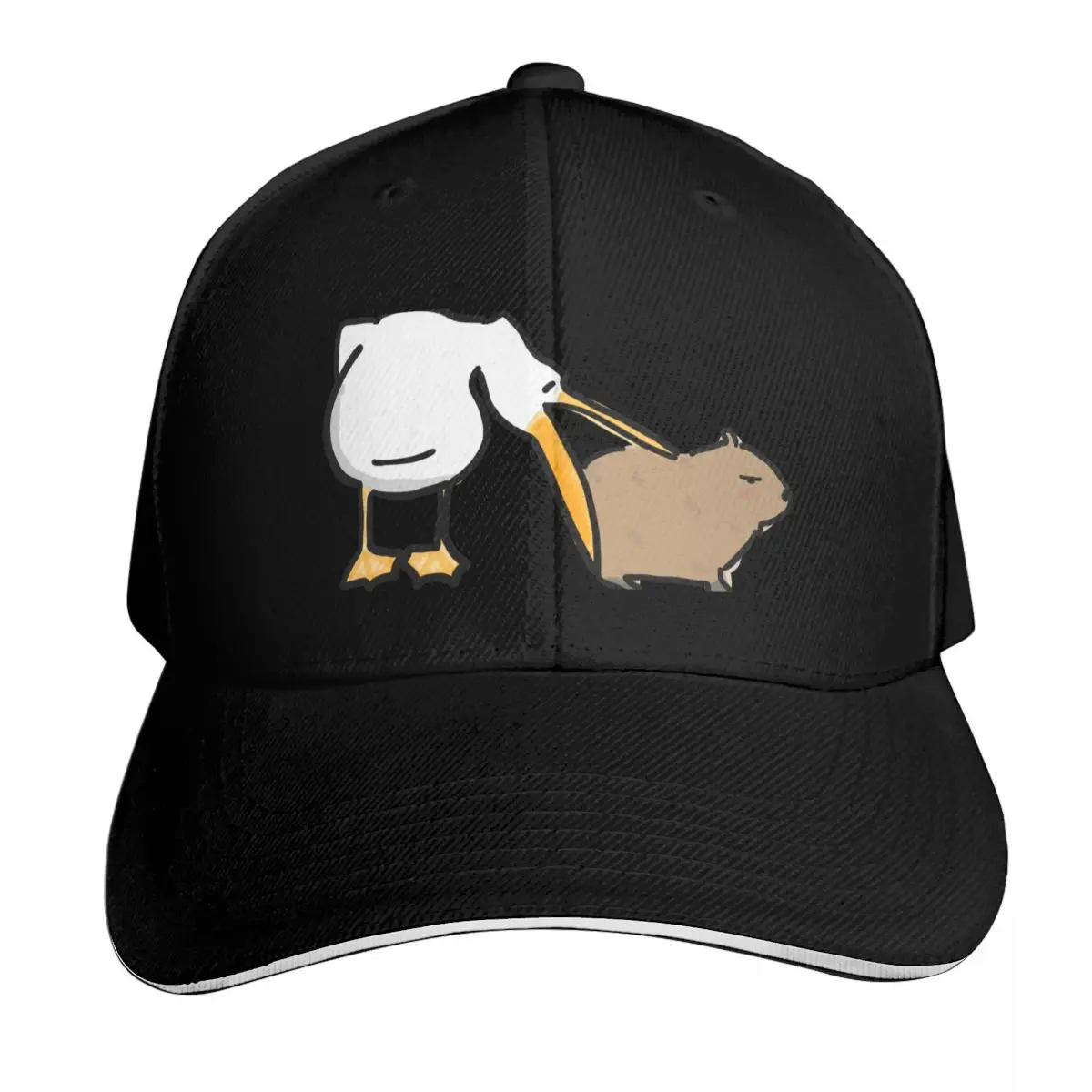 

Pelican Tries to Eat Capybara Meme Baseball Cap Luxury Brand Hat men Custom Cap Golf Women's 2026 Men's