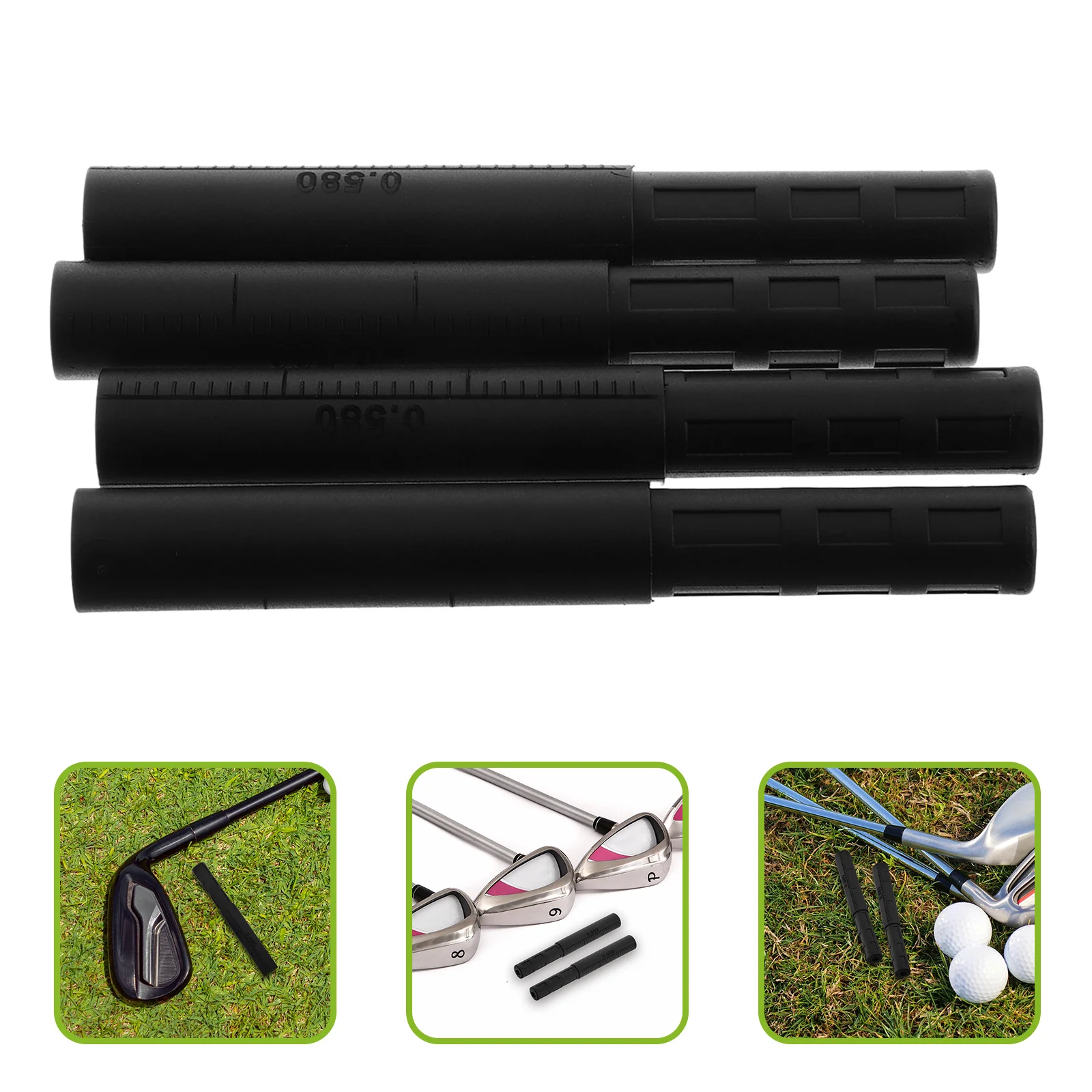 

4Pcs Carbon Fiber Golf Club Shaft Extension Stick Length Extender for Golf Practice Competition Training Putter Shaft Extender