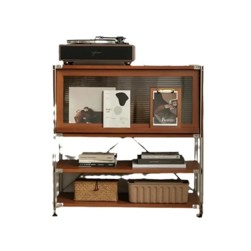 

medieval solid wood bookcase, small apartment living room low cabinet, retro storage