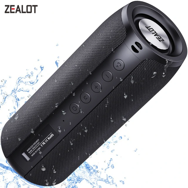 Zealot-ポータブルBluetoothスピーカーフォン,サブウーファー,ワイヤレス,防水,ラジカセ,AUX, TF,ステレオ,TWS, S51 -  AliExpress