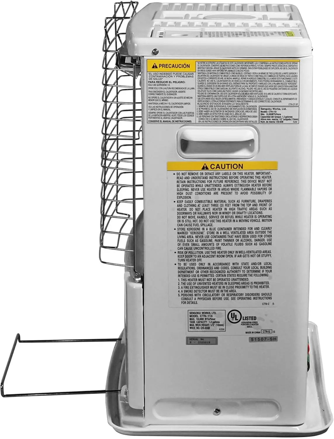 Portable Radiant Kerosene 10000 BTU Space Heater with Automatic Safety Shut Off for 380 Square Feet of Indoor/Outdoor Spaces