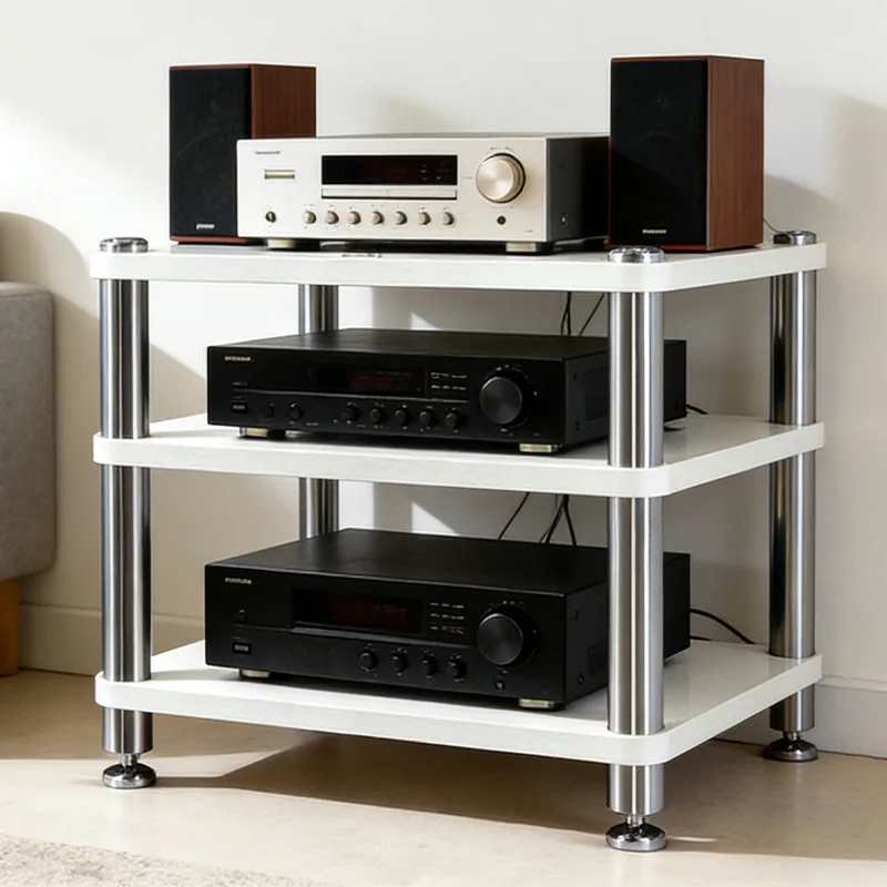 

Стойка для Hi-Fi аудиоусилителя с амортизирующим дизайном, нагрузка до 400 кг, многослойная, с мраморной отделкой, аудиовизуальная подставка, высокое качество, белая