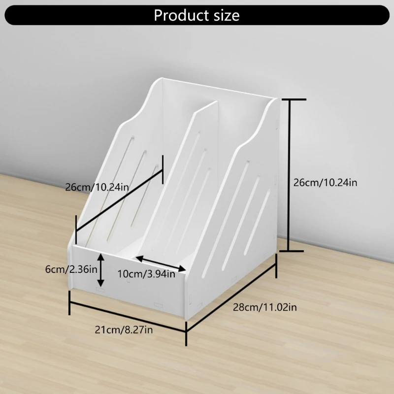 ชั้นวางหนังสือพร้อมปากกาและกล่องเก็บนามบัตร Boodend ประหยัดพื้นที่