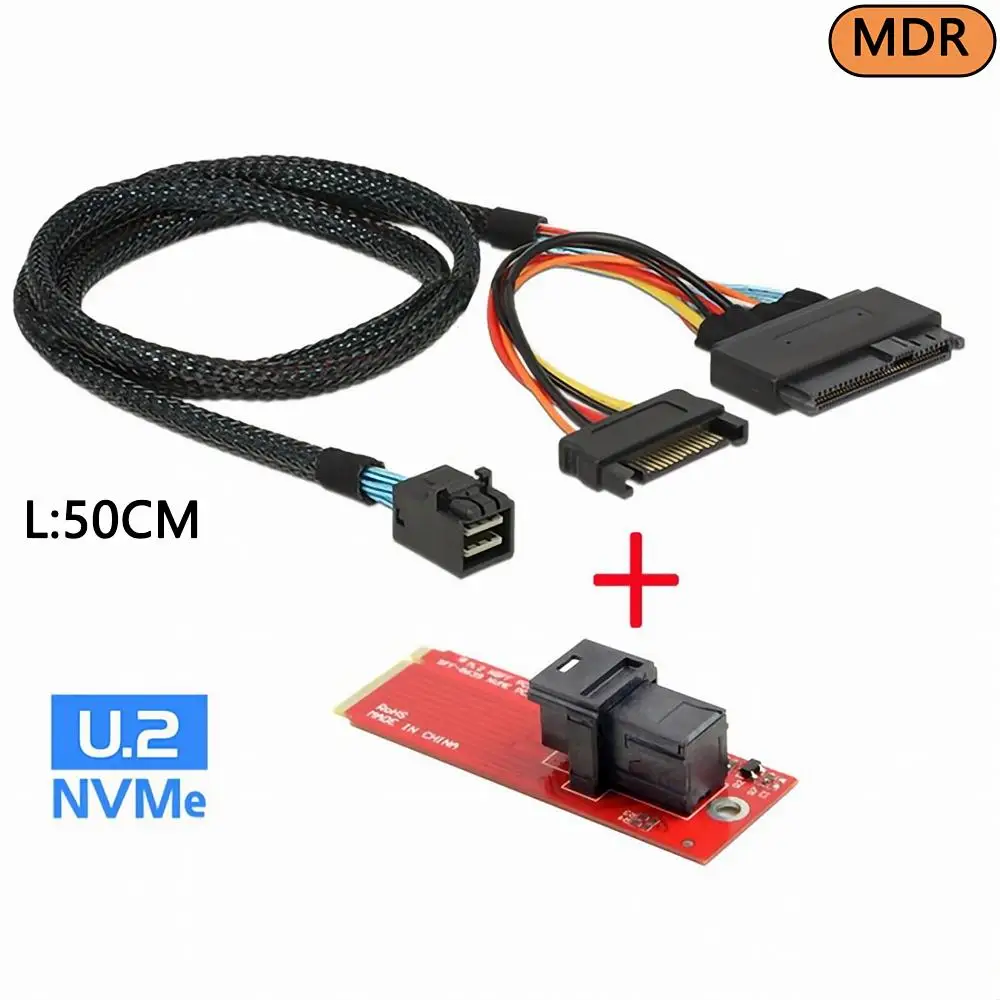 

U2 U.2 Kit SFF-8639 NVME PCIe SSD Adapter & Cable for Mainboard Intel SSD 750 p3600 p3700 M.2 SFF-8643