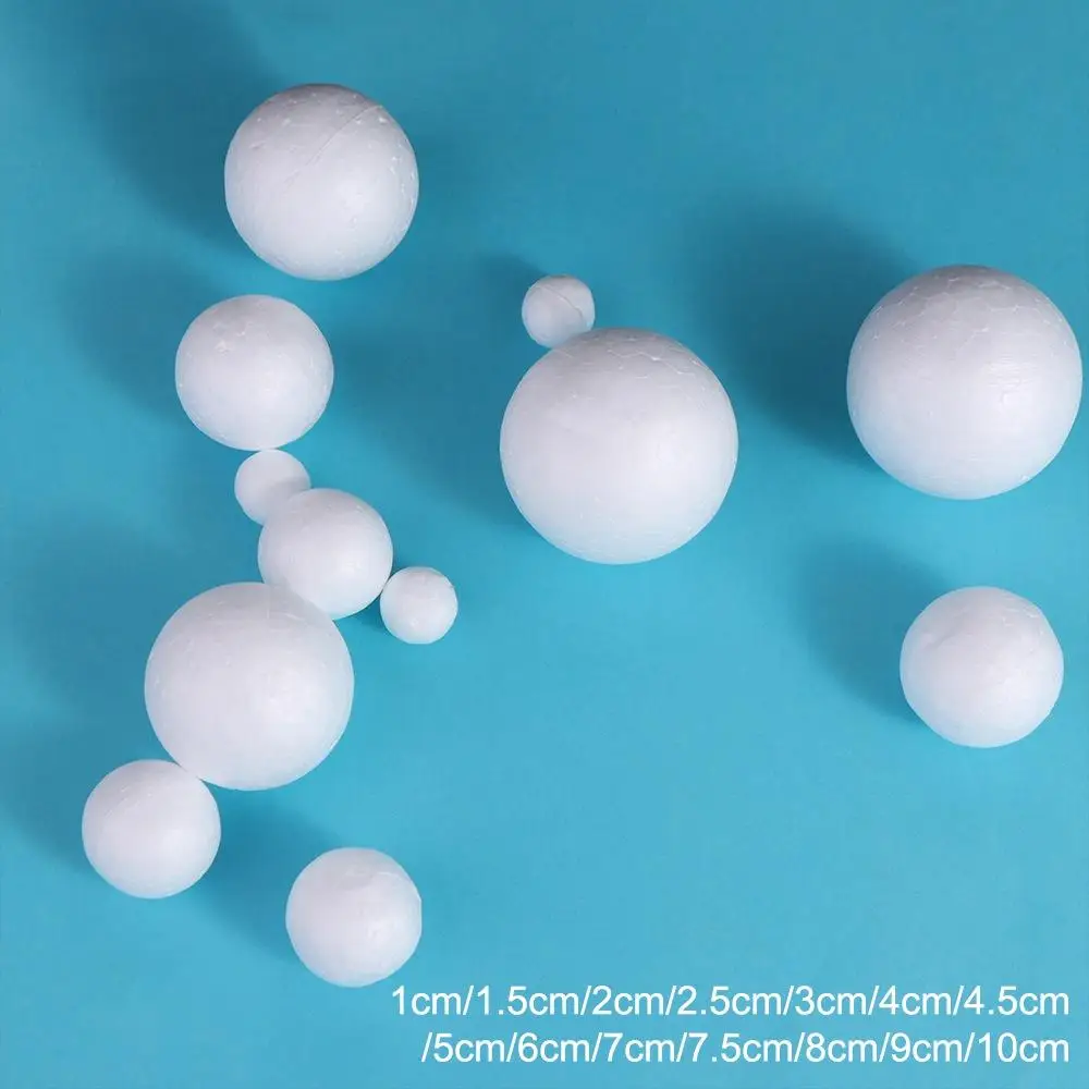 DIY Supplies Mini Foam Balls White Polystyrene Christmas Balls Round Christmas Ornaments Xmas