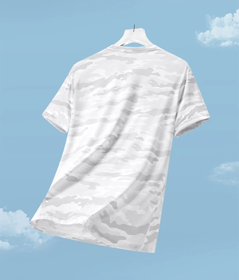Functional Fabric Mosquito-Resistant Antibacterial Sweat-Wicking Ice Feeling 2025 New Ice Silk T-Shirt Men's Short Sleeve Thin Q image 6