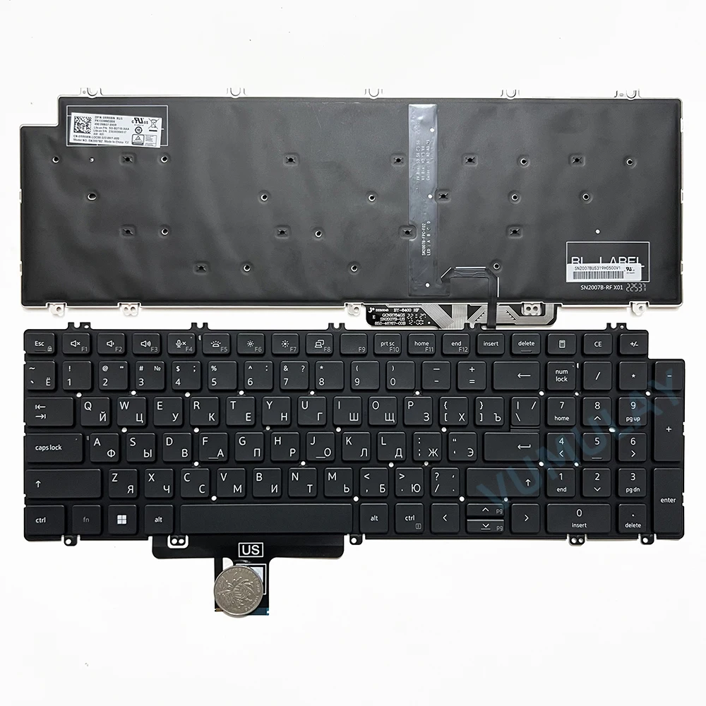 

RU/Russian Backlit Keyboard for Dell Latitude 3540 5540 2023,5520 5521 5530 5531 2021 0RR5WN V8TK8 0TW8VM 0W4MKC 0VG9Y2 0WCDHV