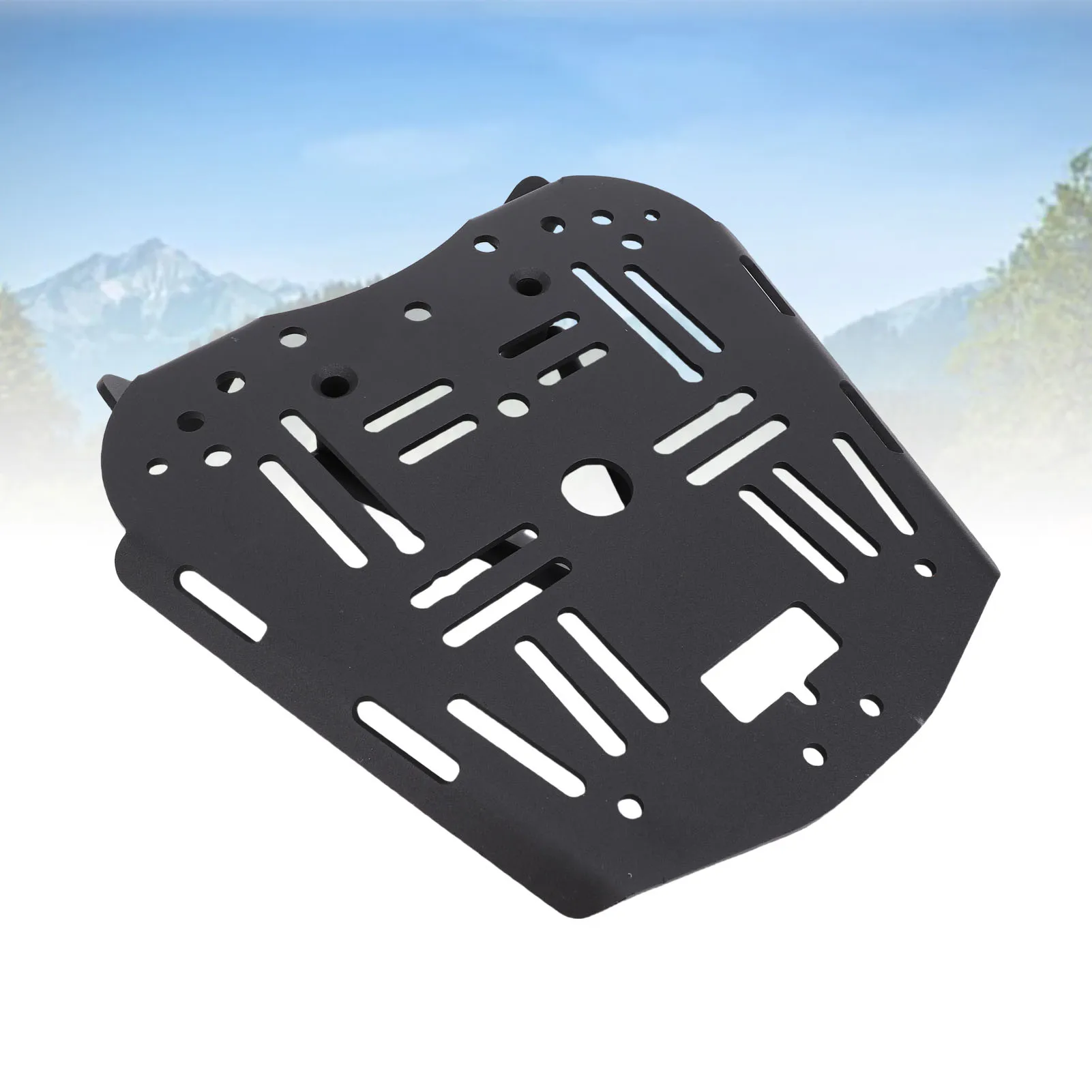 

Top Box Base Plate Bracket Tail Box Bottom Plate Strong Load Bearing Carbon Steel Removable Easy Installation for Motorbike