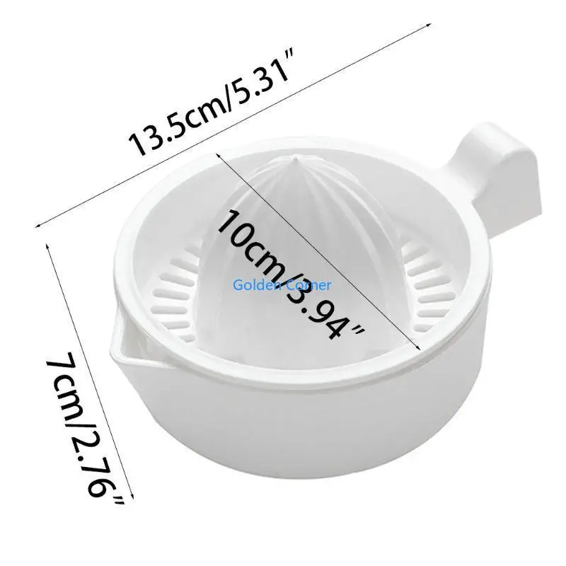 

E15D Handheld Manual Press Lemon Squeezer Easy to Use Juice Squeezer Plastic Double Layer Manual Citruses Juicers Enduring
