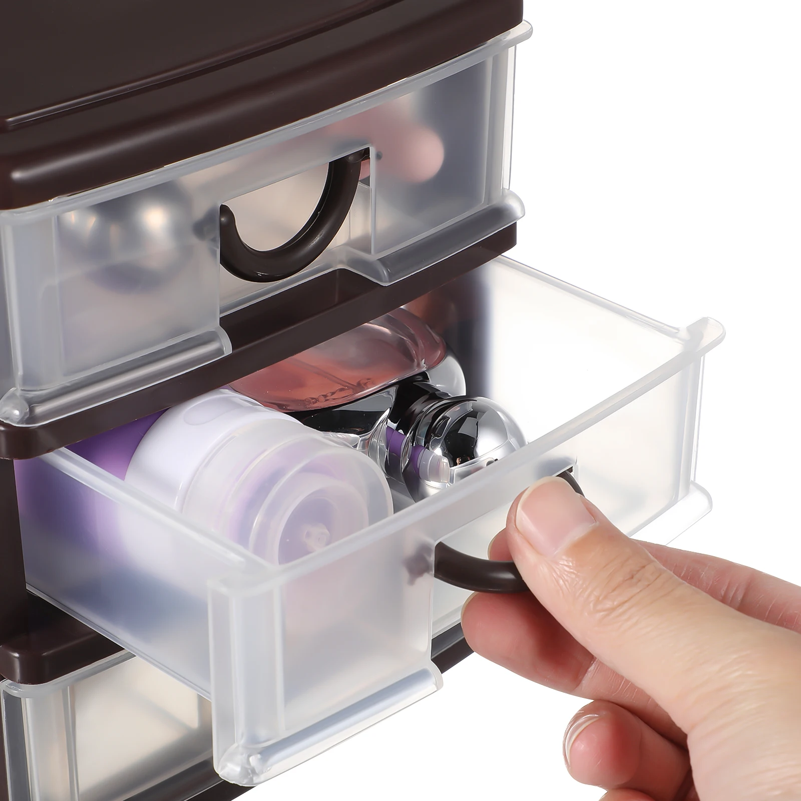 

Desktop Storage Box Plastic Bins Mini Organizers Drawer Type Eco Friendly Lightweight Portable No Mold Odor Jewelry Glasses