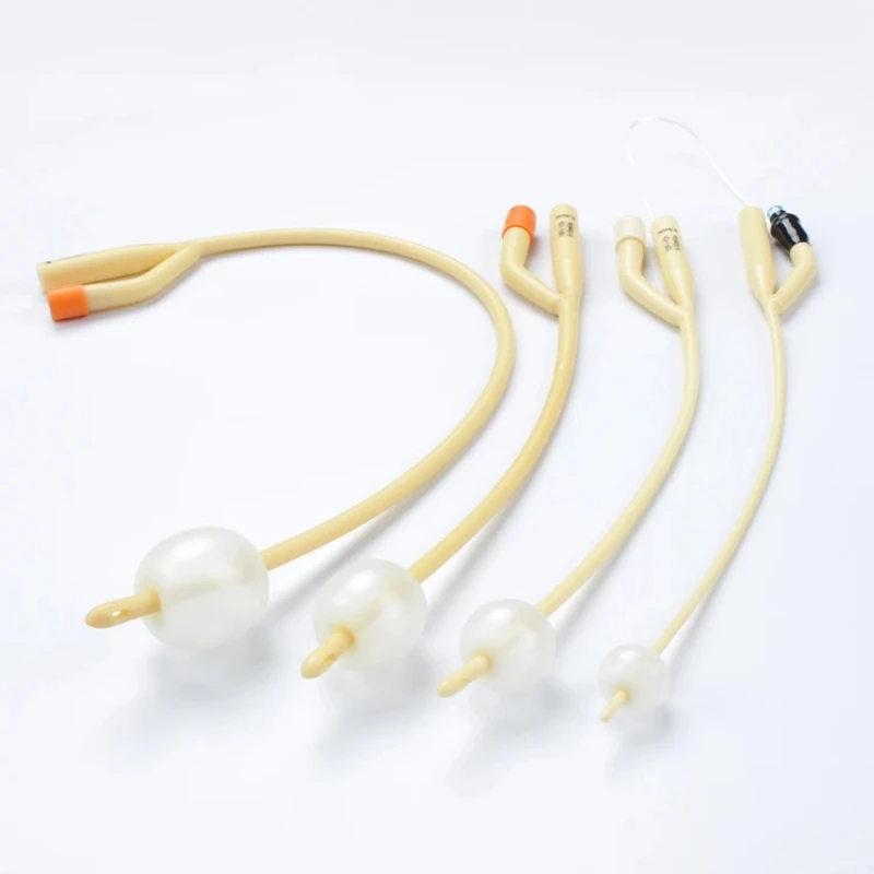 12pcs/lot 2 way Latex foley catheter silicone coated with Plastic Valve Female urethral catheter For disabled incontinence