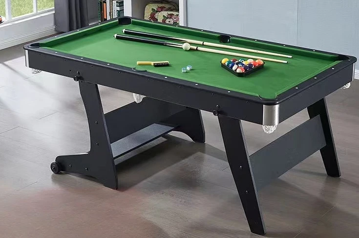 

Wholesale Price Indoor Sport Game Billiard Table Portable Mini 6ft Engineered Wood Folding Pool Table