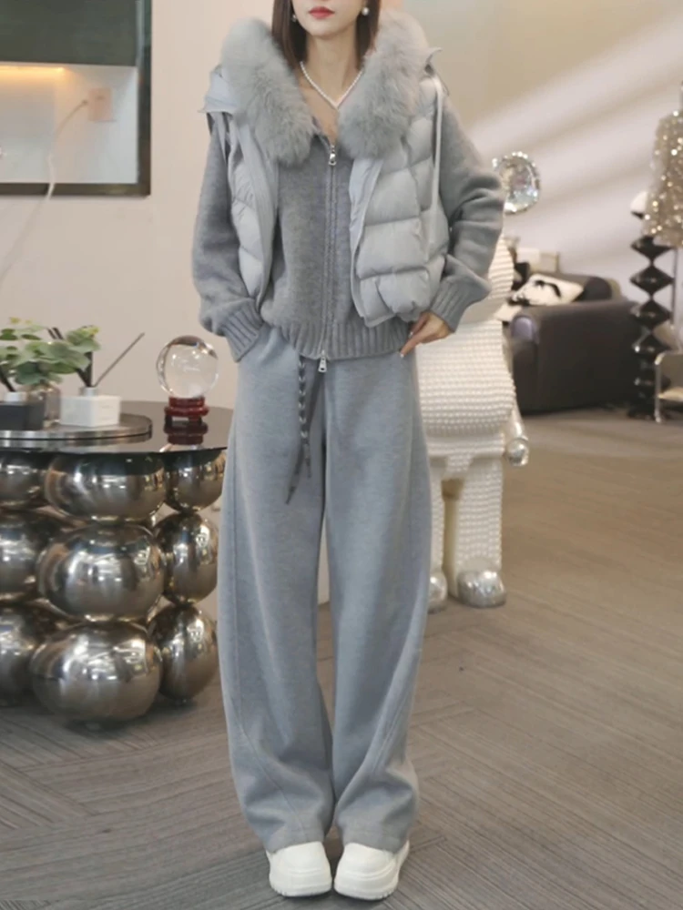 

Fashionable Three-Piece Set Women's Long Sleeve Casual Pants Korean Style Outerwear Autumn New Design Sensation Ensemble