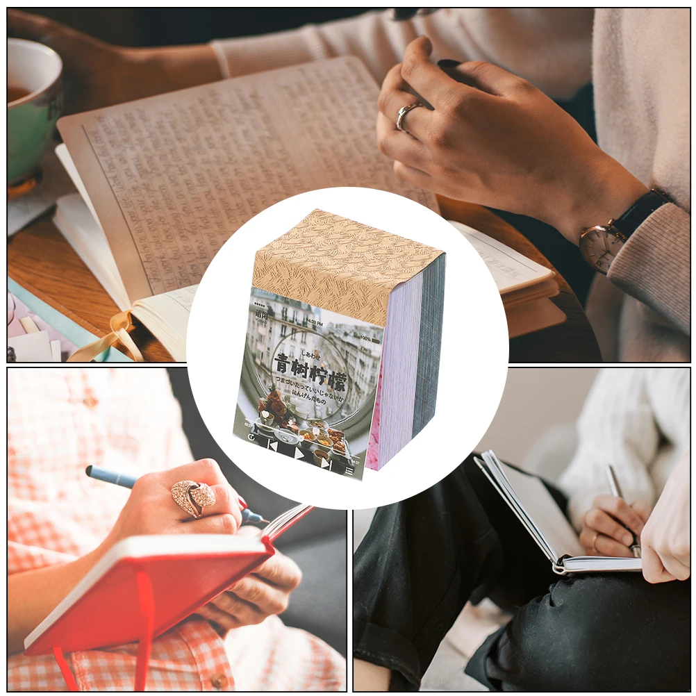 

2pcs Scrapbook Paper Vintage Journaling Supplies Retro Notebooks Student Stationery Decorative Books Storage Containers