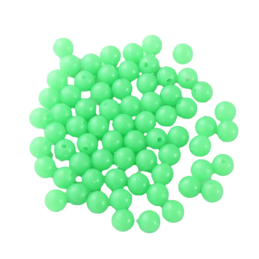 100pcs/Lot Luminous Beads 3mm-12mm Fishing Space Beans Round Float Balls Light Glowing For Outdoor Fishing Accessories Set