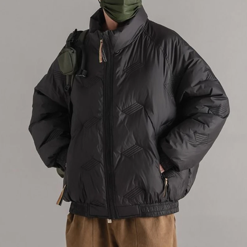 معطف رجالي شتوي كاجوال كبير الحجم من القطن عتيق سميك ودافئ بقلنسوة على طراز الشارع ملابس خارجية عصرية