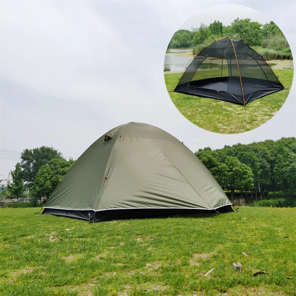 

4-6 People Camping Tent Ultralight Aluminum Pole Double Layer Waterproof Tent Outdoor 4 Seasons Anti-mosquito Travel Hiking Tent