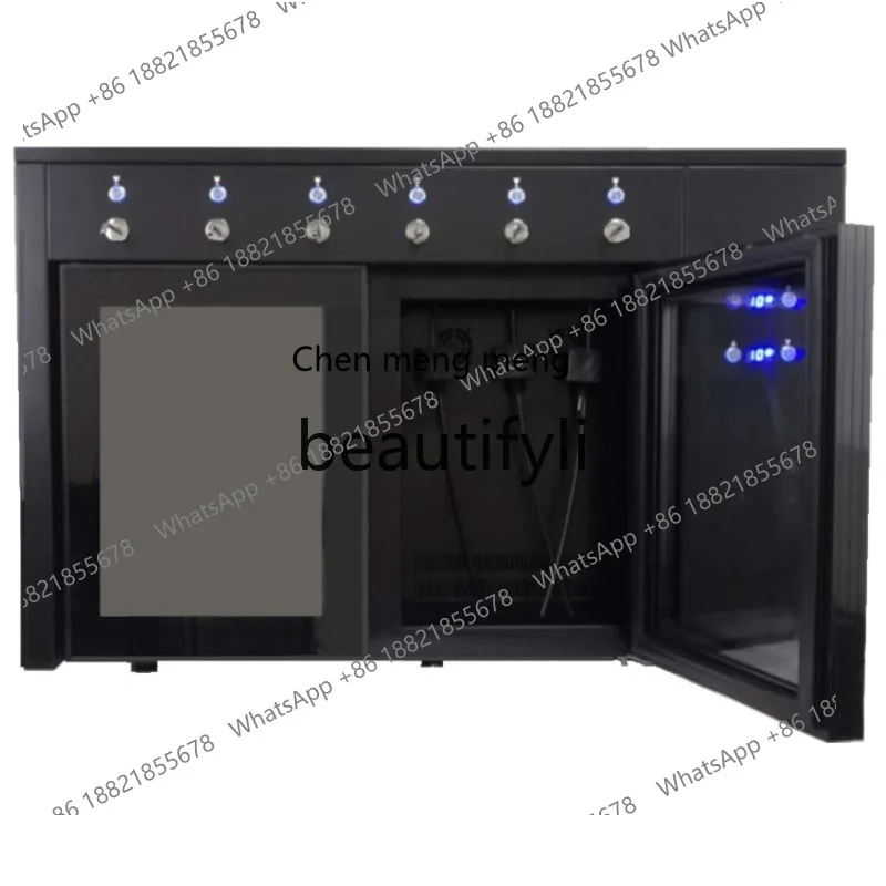 ตู้แช่ไวน์แดงแบบกำหนดเอง Z189 พร้อมระบบทำความเย็นด้วยไนโตรเจนสำหรับ 6 ขวด