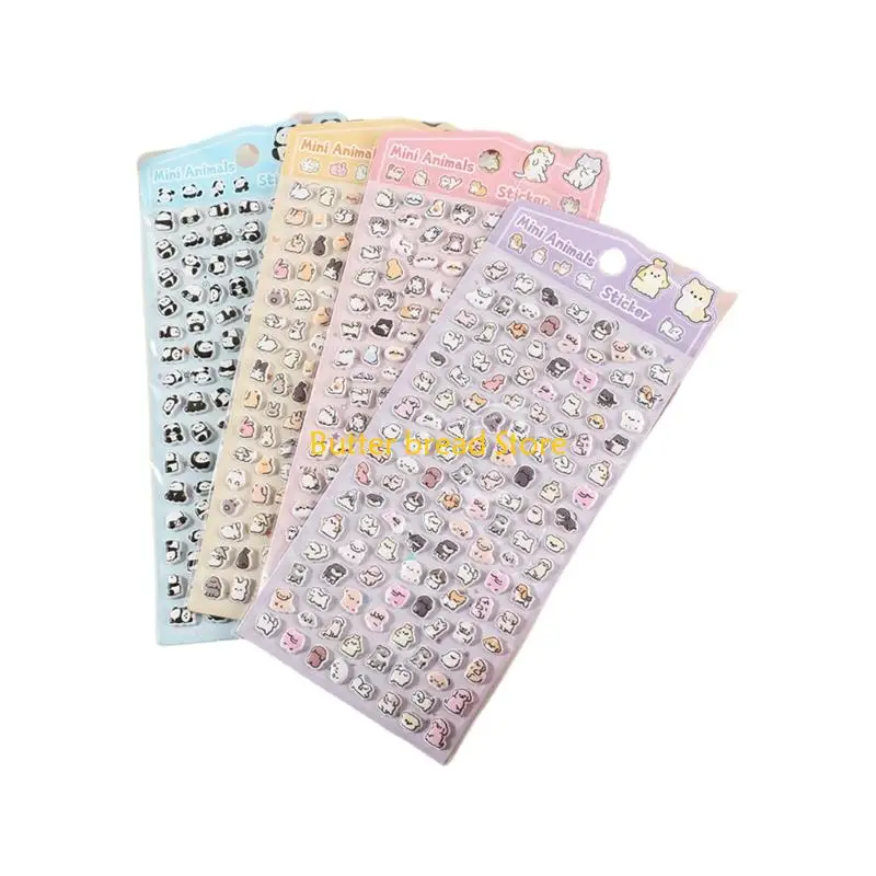W89C Animal Decorative Foam Sticker for Kids Craft Scrapbooking Planner Journals Notebook Kid Sticker for Classroom Rewarding