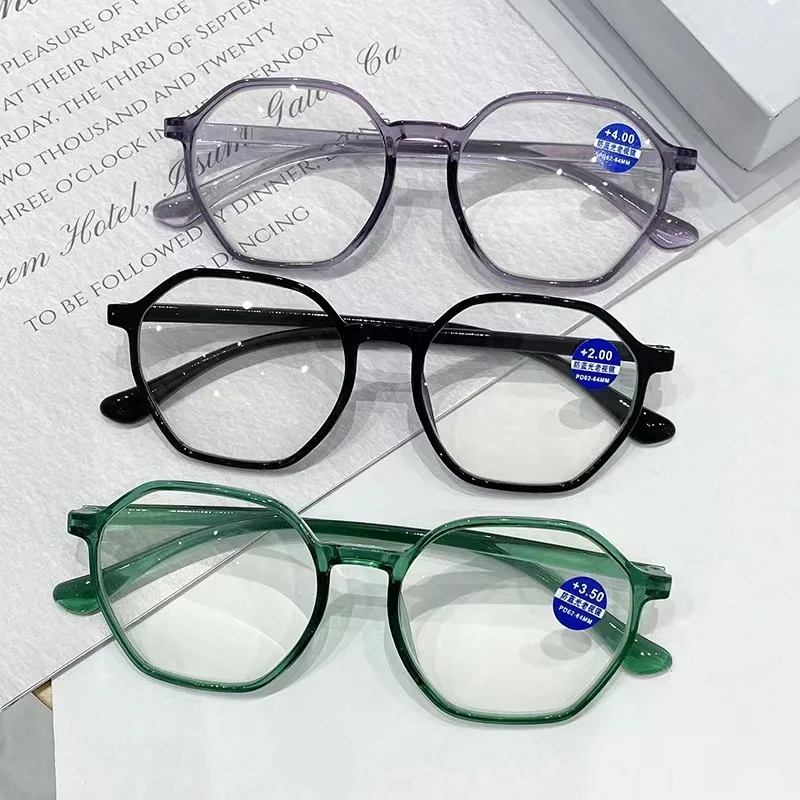 Vintage Transparent Reading Glasses Men Women Anti Fatigue Computer Eyewear Retro High Definition Diopter Eyeglasses+1.0 To+4.0