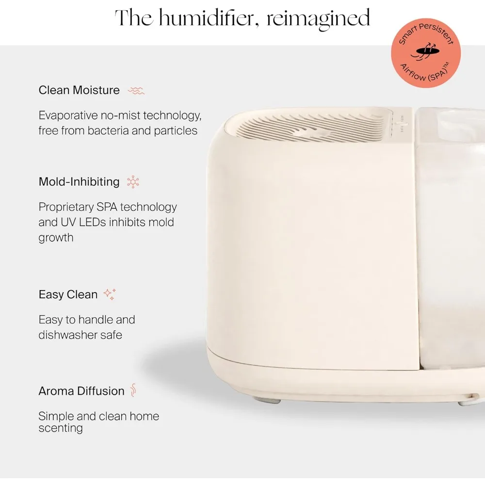 Large Room Humidifier, Moonstruck, Large Living Space, 36HR Run Time, 5.5L Tank - Includes Humidifier Plus