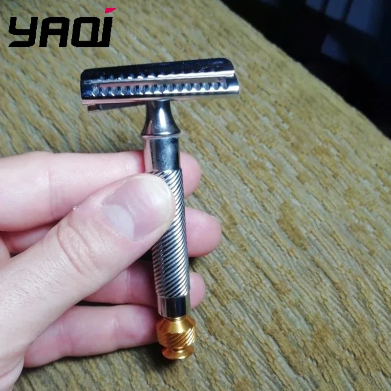

Безопасная бритва Yaqi Slant 37 из нержавеющей стали для мужчин и в подарок парню