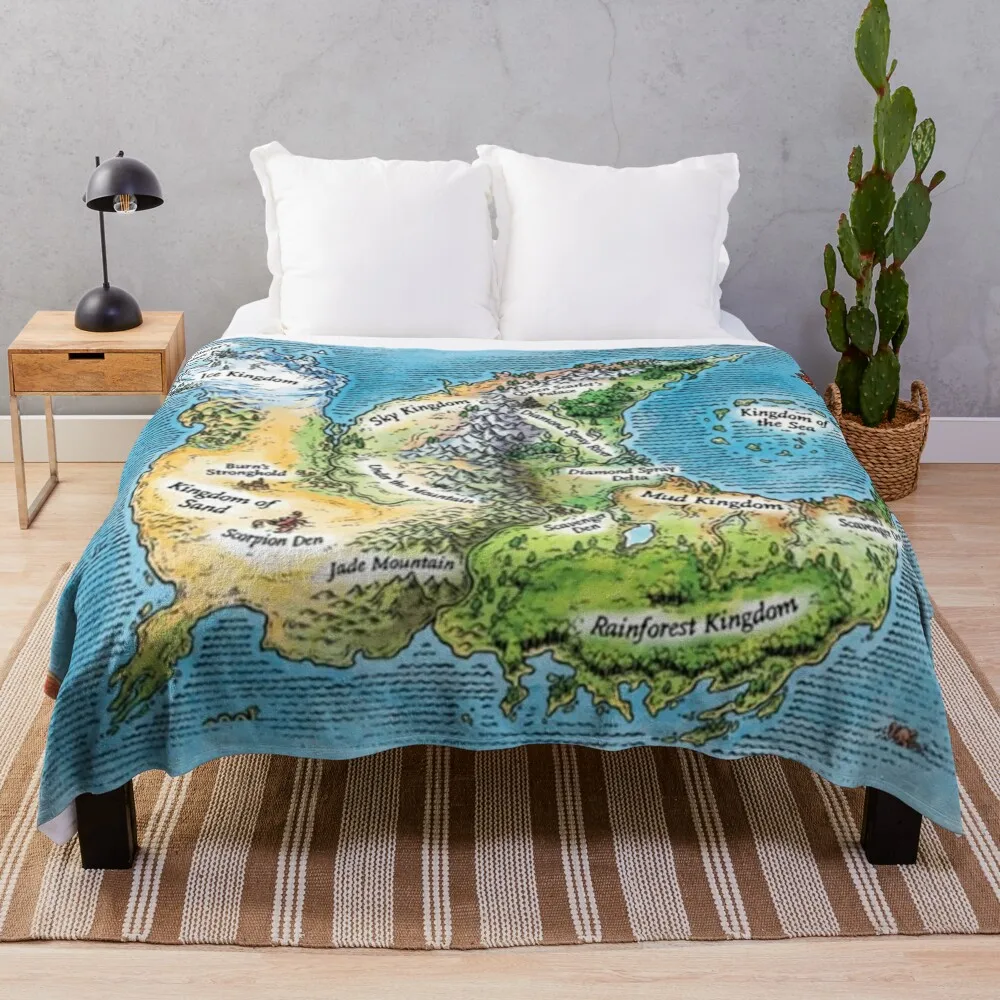 

WOF Maps Throw Blanket anime Blankets For Sofas Loose Blanket